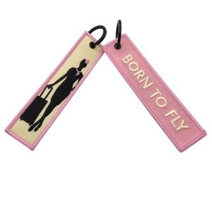 Born To Fly Flight Attendant Cabin Crew Luggage Suitcase Travel Bag Tag Keychain